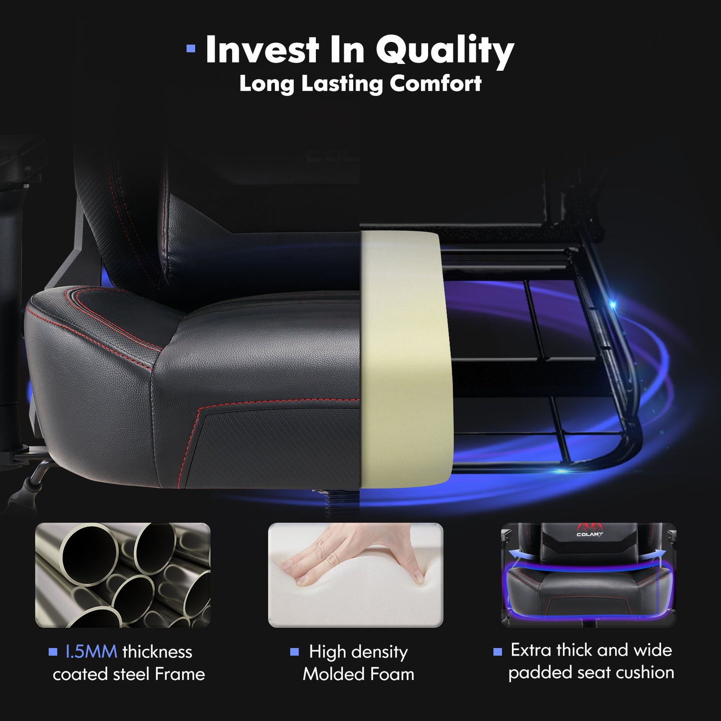 Ergonomic Computer Gaming Chair – Adjustable High-Back Office & Gaming Seat