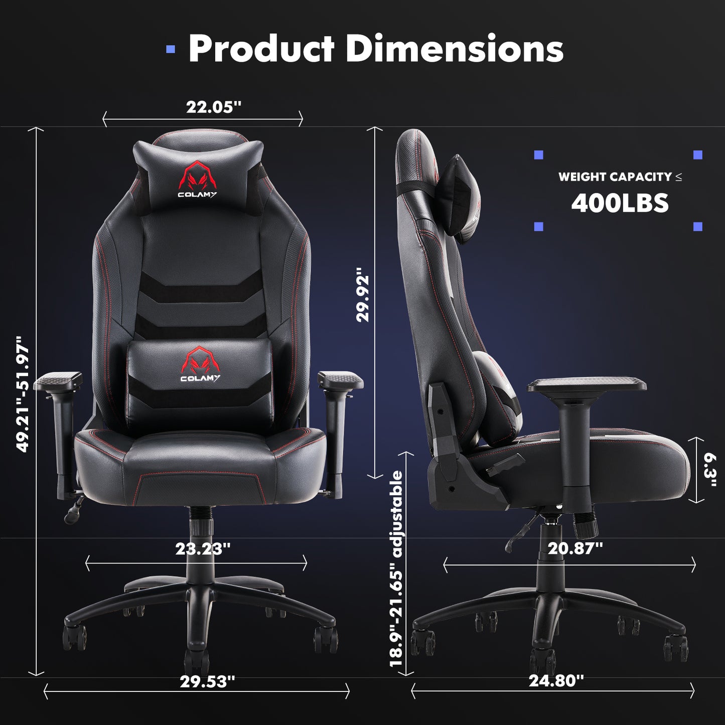 Ergonomic Computer Gaming Chair – Adjustable High-Back Office & Gaming Seat