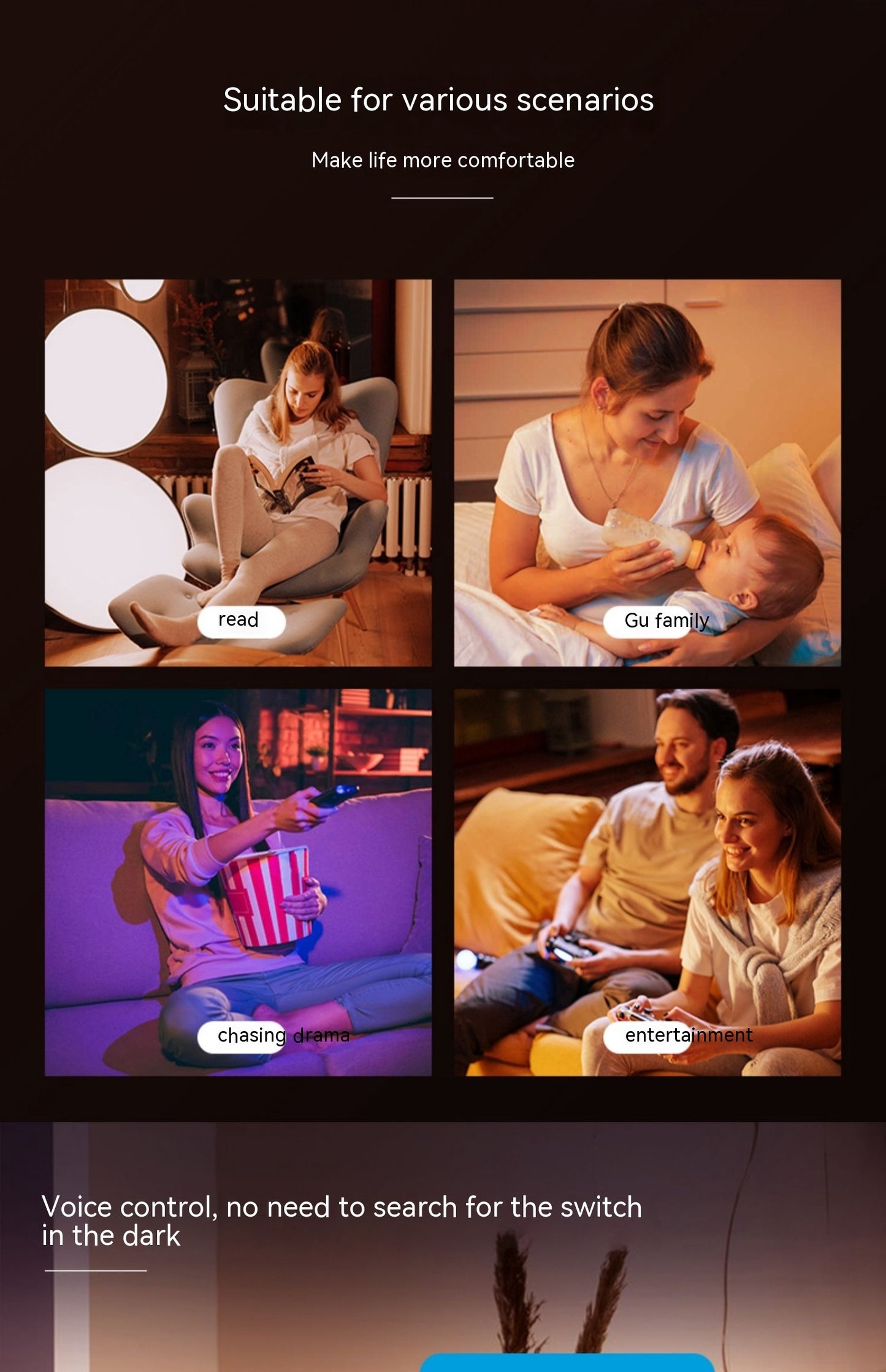 Illuminated Eye Care Desk Lamp – Soft Night Light for Baby Feeding and Reading