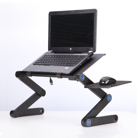 Ergonomic Adjustable Folding Laptop Table Stand – Portable Desk for Ultrabook, Netbook, and Tablet with Mouse Pad