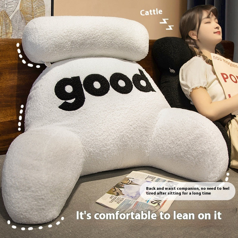 Ergonomic Bedside Lumbar Support Cushion – Multifunctional Soft Bag for Reading and Relaxation