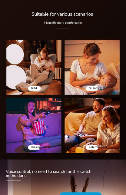 Illuminated Eye Care Desk Lamp – Soft Night Light for Baby Feeding and Reading